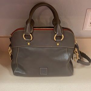 Dooney & Bourke Florentine Leather Cameron Satchel Gray
